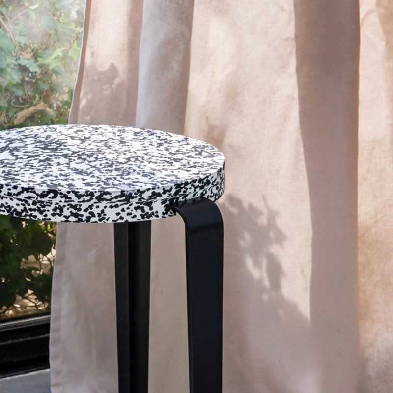 Tabouret en plastique recyclé macchiato Made in France