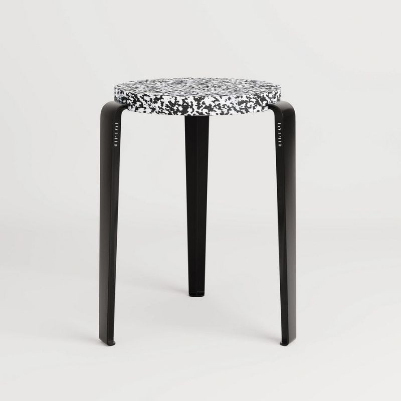 Tabouret en plastique recyclé macchiato Made in France