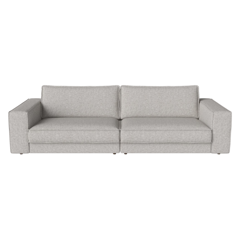 Tissu : Nantes / Couleur : Multi Grey - Pieds en chêne teinté huilé