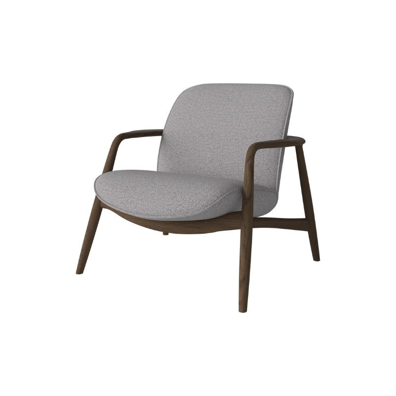 Fauteuil Bowie - Light Grey - Chene fonce