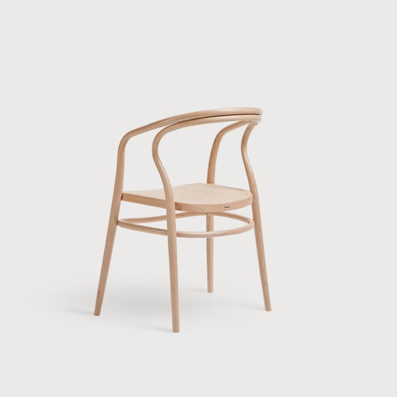 Chaise en bois et assise en cannage - Nodo - Paged