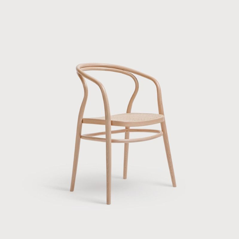 Chaise en bois et assise en cannage - Nodo - Paged