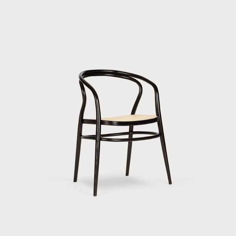 Chaise en bois et assise en cannage - Nodo - Paged