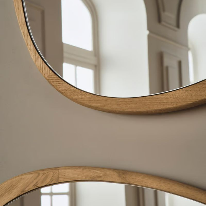 Miroir en chêne, forme organique - Elope