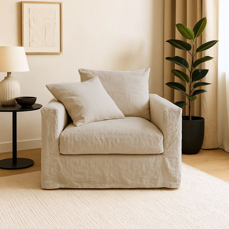 Fauteuil en lin - Lille