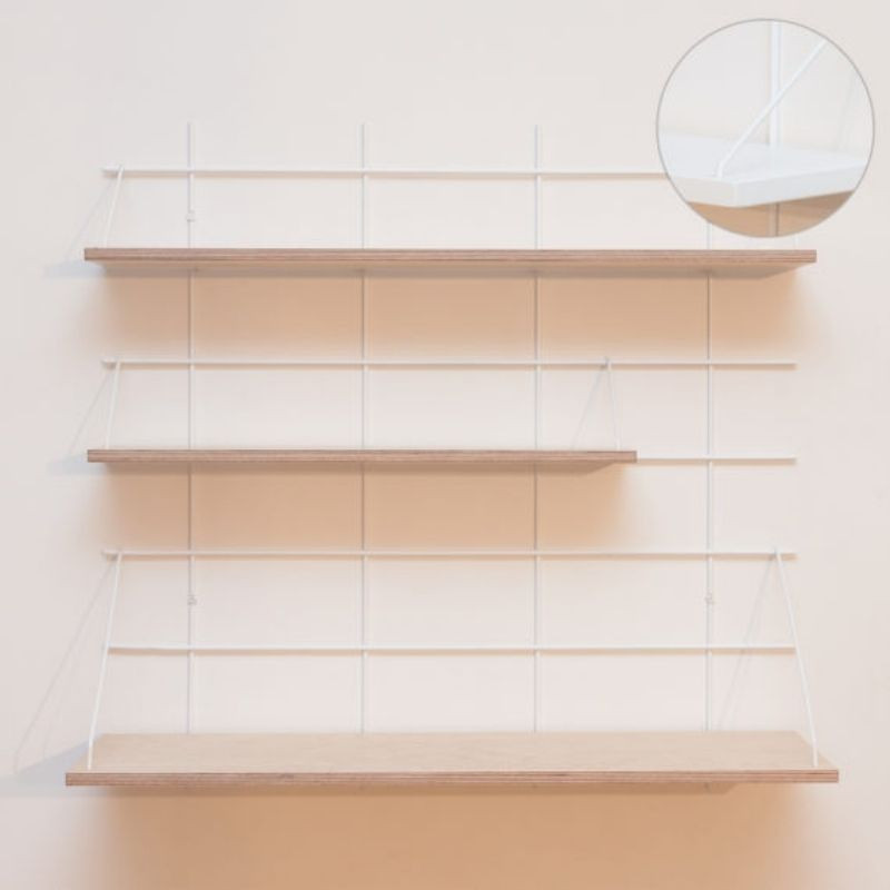 étagère murale avec 3 planches et métal made in france